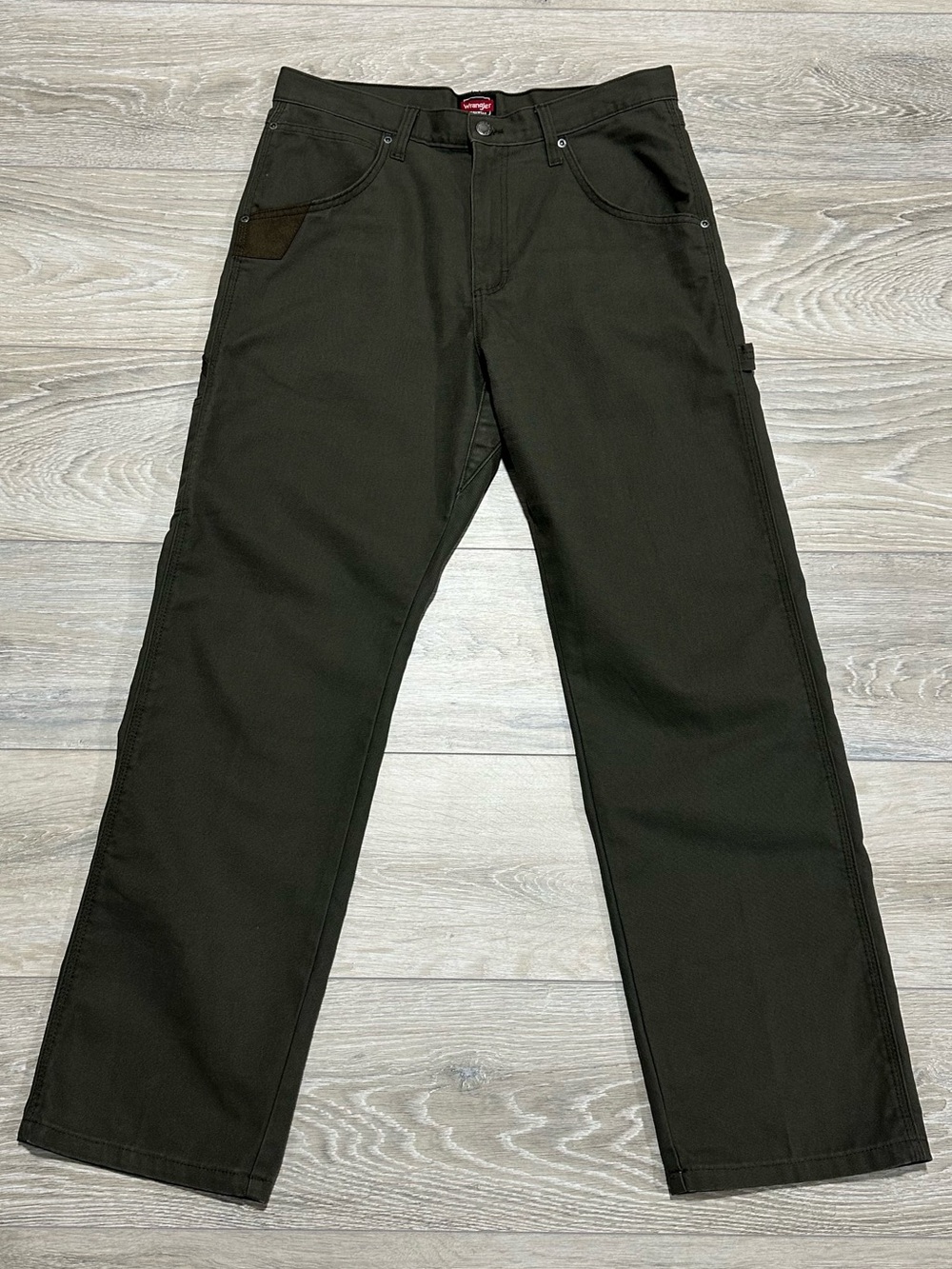 Wrangler Workwear Utility Carpenter Pants Olive Green Regular Fit 32x32